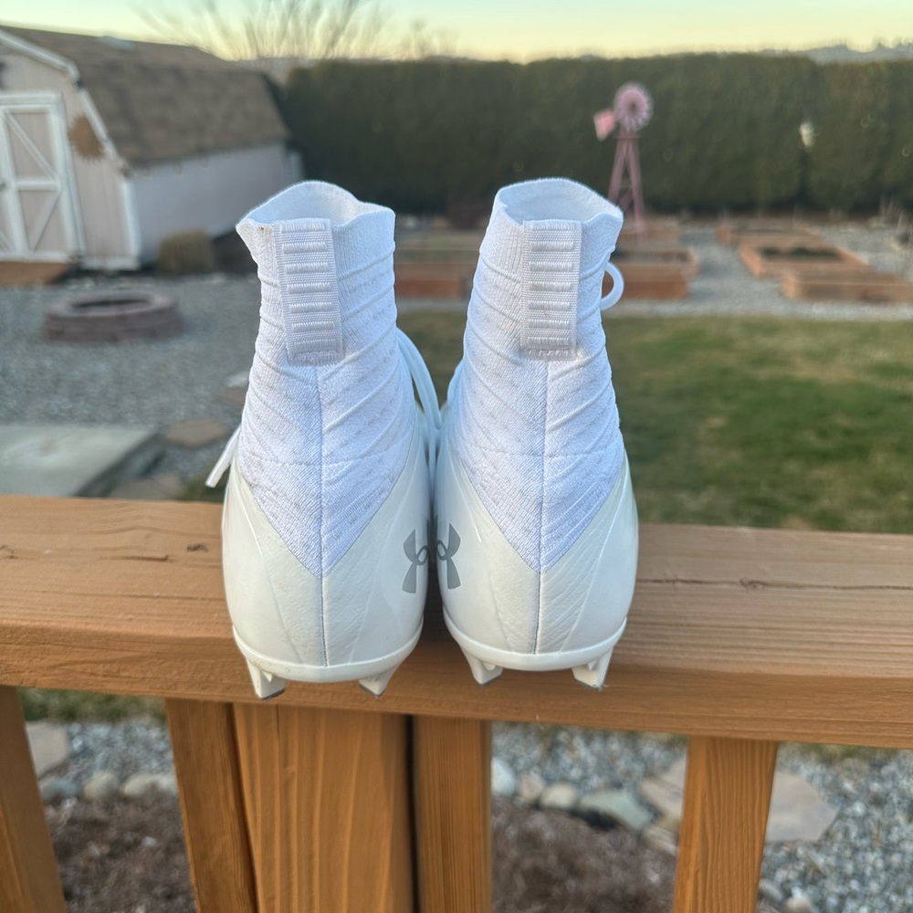 Under Armour Highlight 2 MC Knit Football Cleats White  Men's Sz 13 EUC - Picture 4 of 6